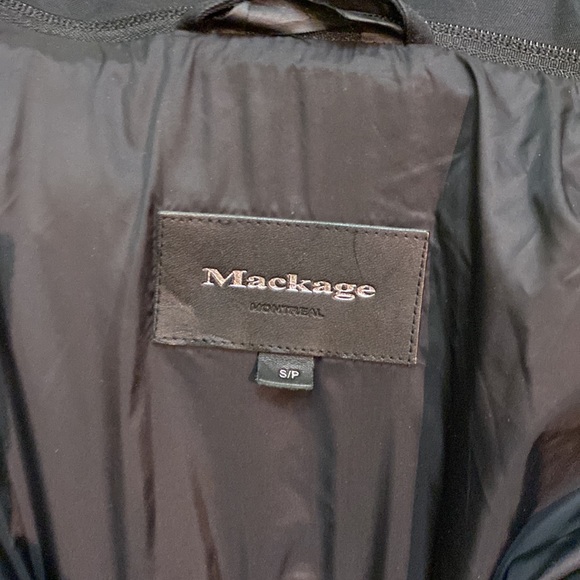 Mackage black parka luxurious down water-repellent rain windproof mid-length - Picture 9 of 15
